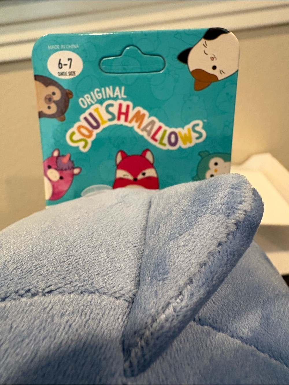 Original Squishmallow Samir the Whale Plush Slippers Kids Youth Sizes New - Picture 9 of 9